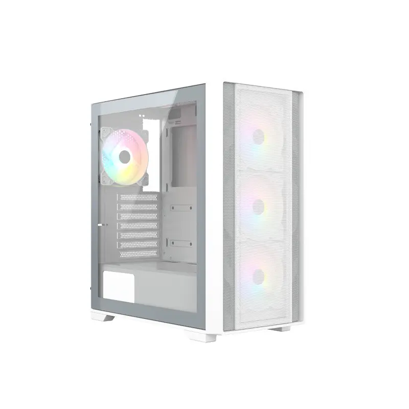 OEM Gaming PC Case Gray and White Color ATX Com...
